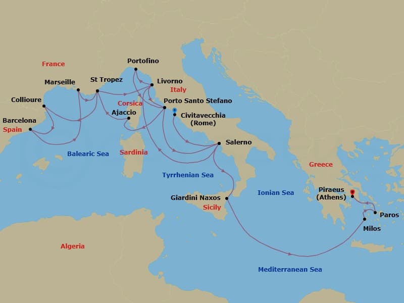 Cruise Itinerary Map