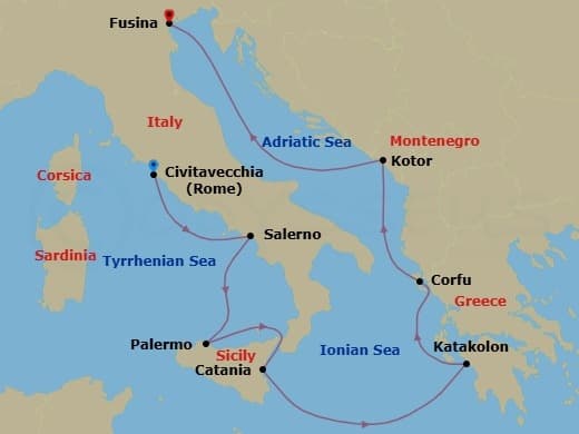 Cruise Itinerary Map