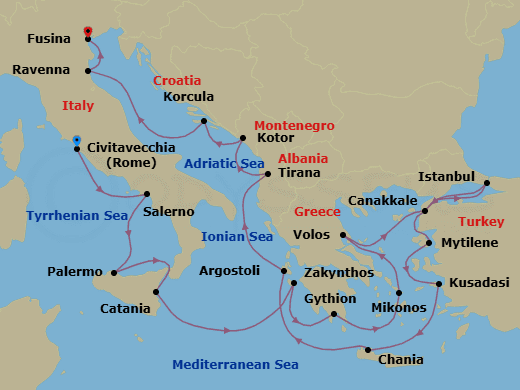 Cruise Itinerary Map