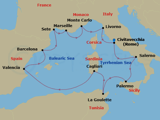 Cruise Itinerary Map