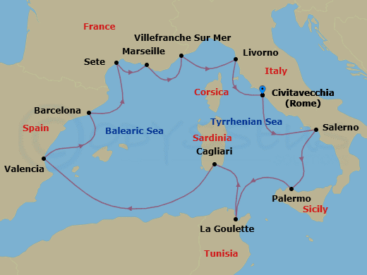 Cruise Itinerary Map