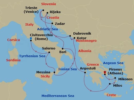 Cruise Itinerary Map