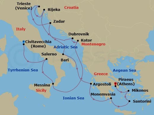 Cruise Itinerary Map