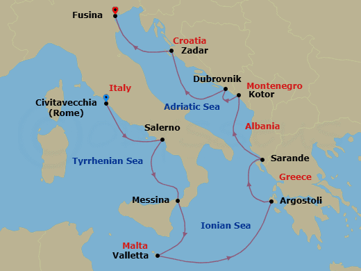 Cruise Itinerary Map