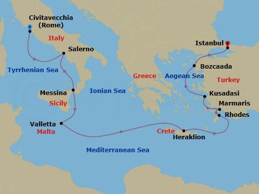 Cruise Itinerary Map