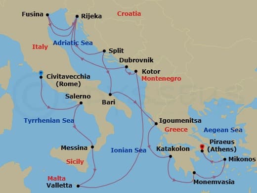 Cruise Itinerary Map
