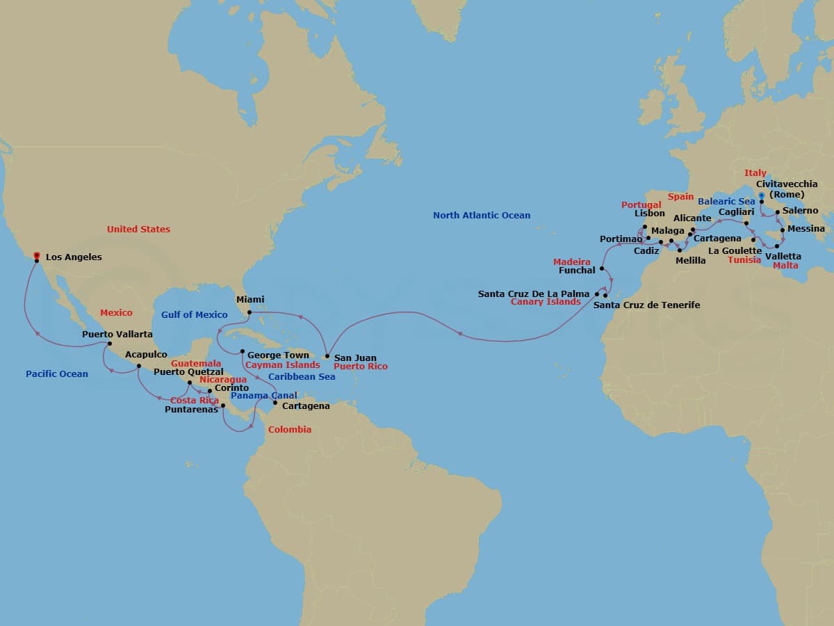 Cruise Itinerary Map