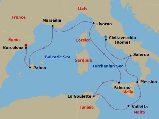 Cruise Itinerary Map