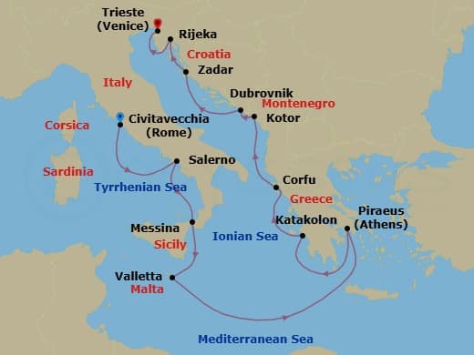 Cruise Itinerary Map
