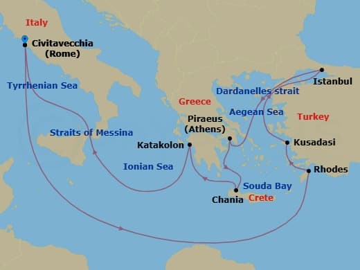 Cruise Itinerary Map