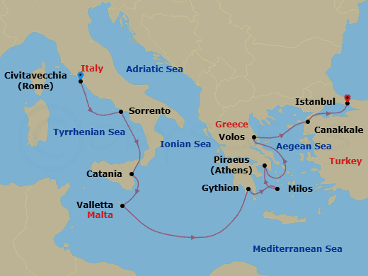Cruise Itinerary Map