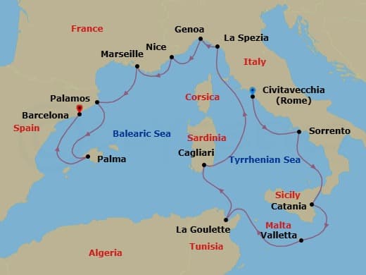 Cruise Itinerary Map