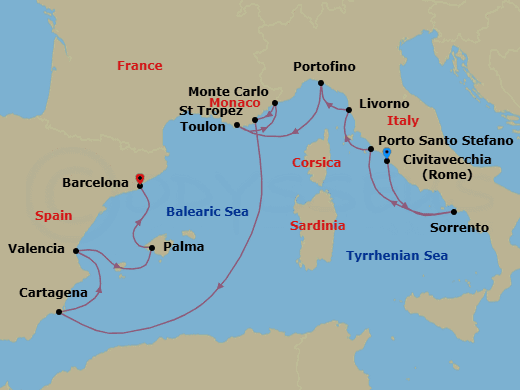 Cruise Itinerary Map