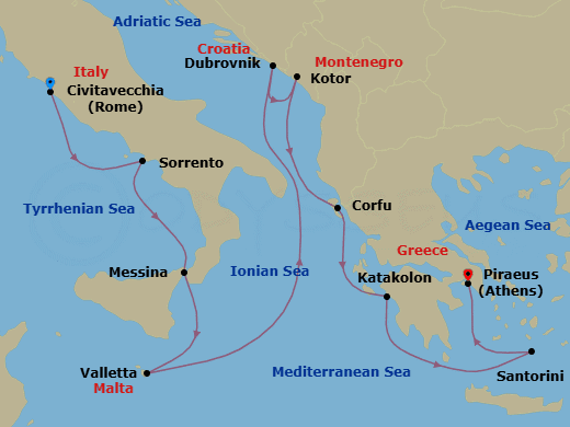 Cruise Itinerary Map