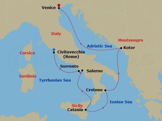 Cruise Itinerary Map