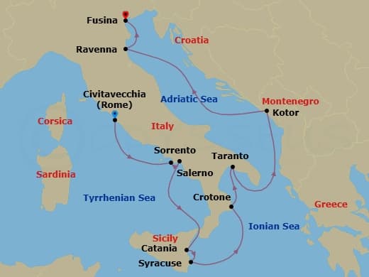 Cruise Itinerary Map