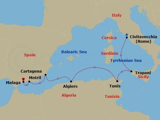Cruise Itinerary Map