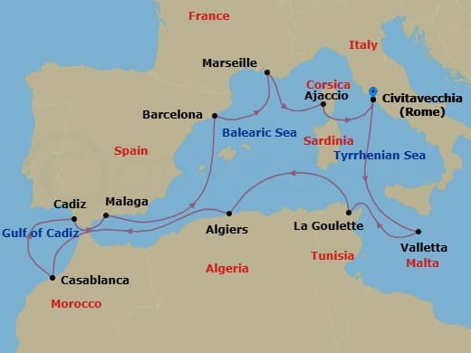 Cruise Itinerary Map