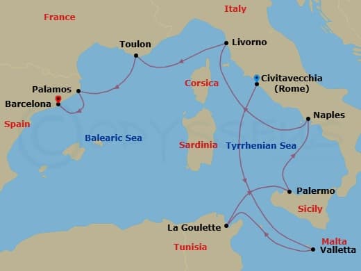 Cruise Itinerary Map