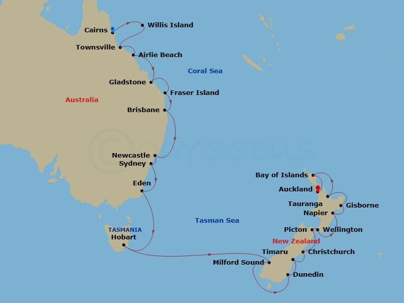 Cruise Itinerary Map