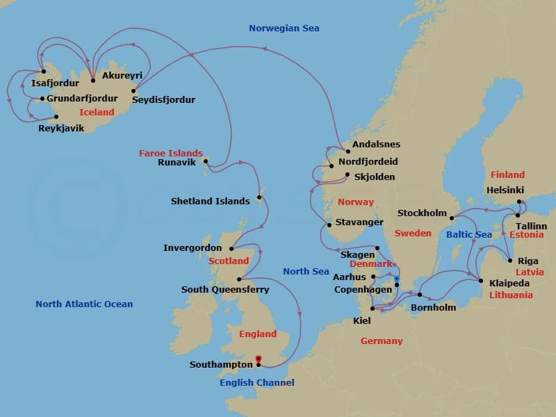 Cruise Itinerary Map