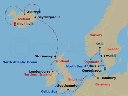 Cruise Itinerary Map