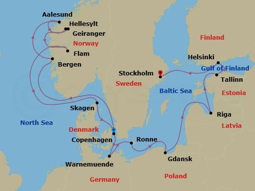 Cruise Itinerary Map