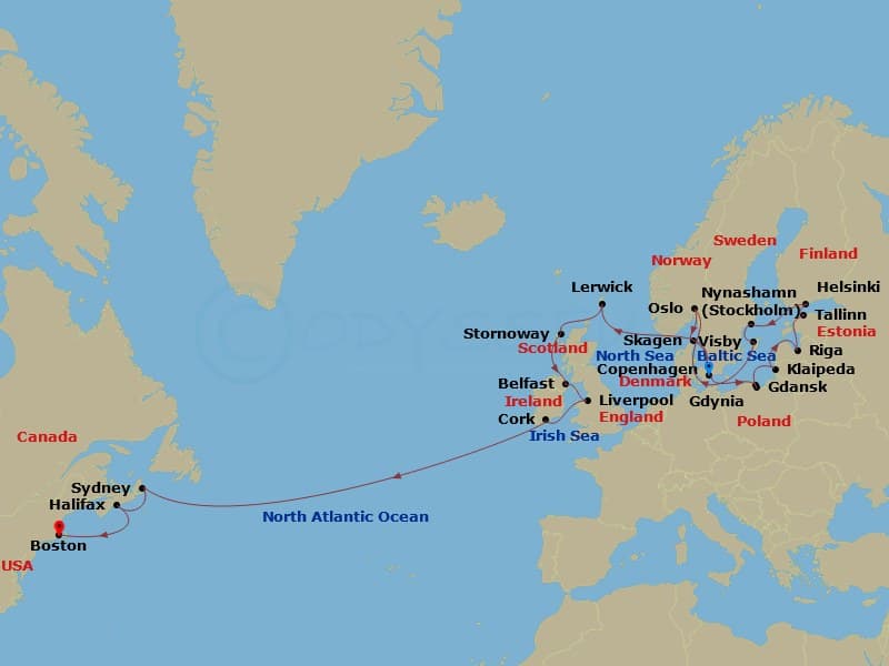 Cruise Itinerary Map