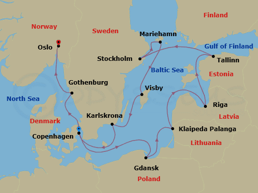 Cruise Itinerary Map
