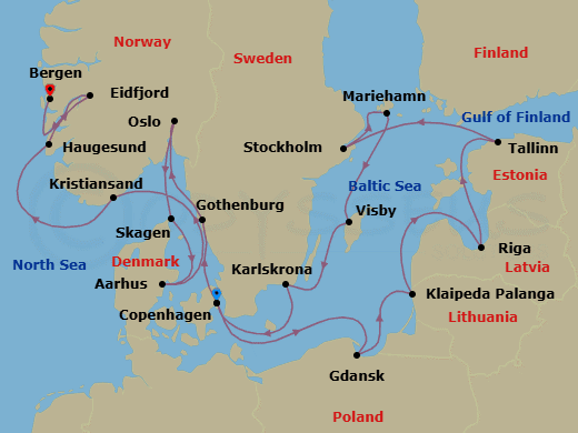 Cruise Itinerary Map