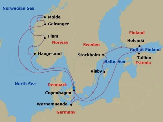 Cruise Itinerary Map