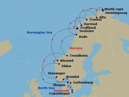Cruise Itinerary Map