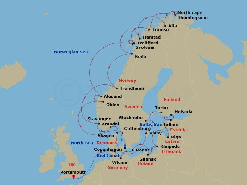 Cruise Itinerary Map
