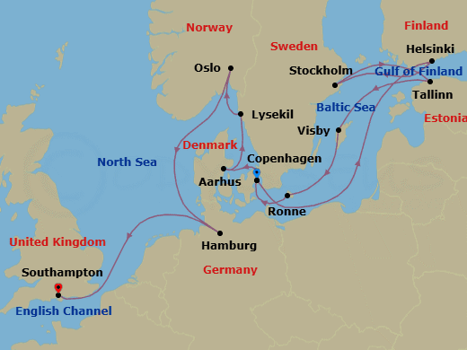 Cruise Itinerary Map
