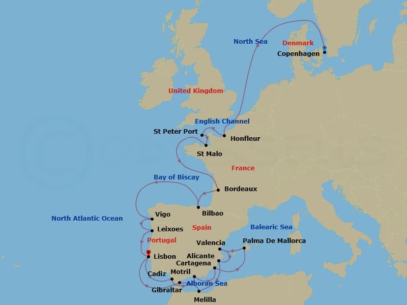 Cruise Itinerary Map