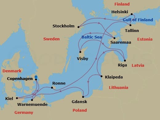 Cruise Itinerary Map