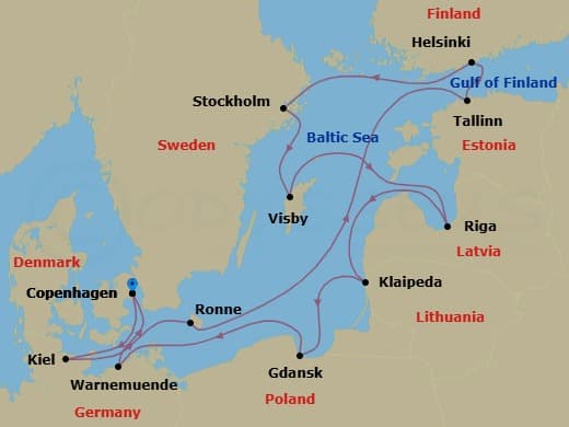 Cruise Itinerary Map