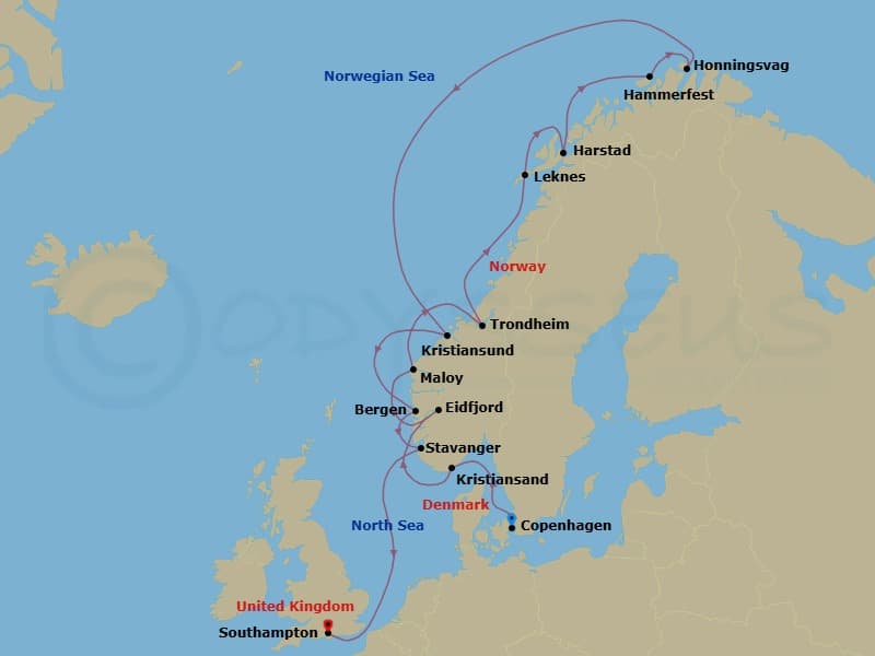 Cruise Itinerary Map