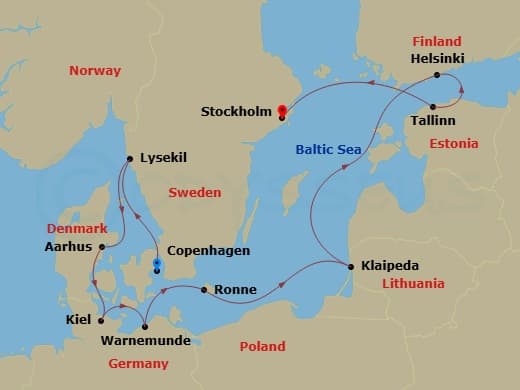 Cruise Itinerary Map