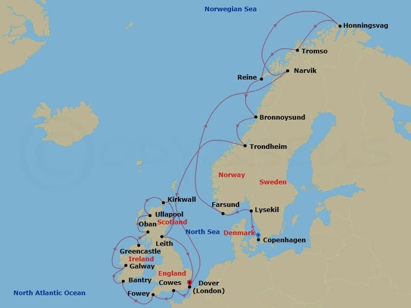 Cruise Itinerary Map