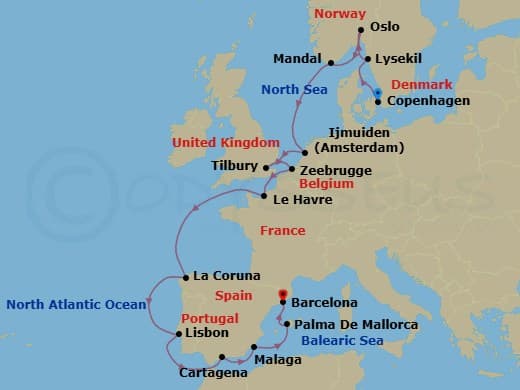 Cruise Itinerary Map