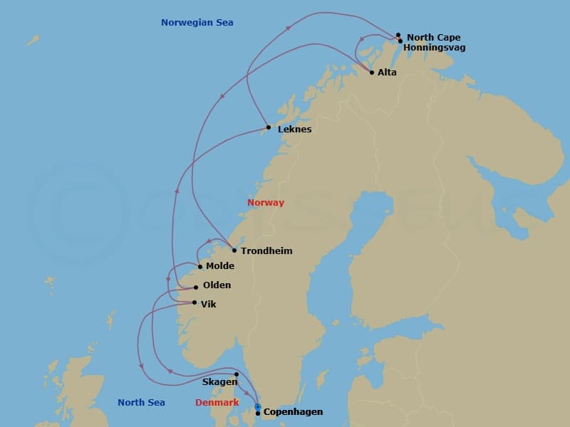 Cruise Itinerary Map