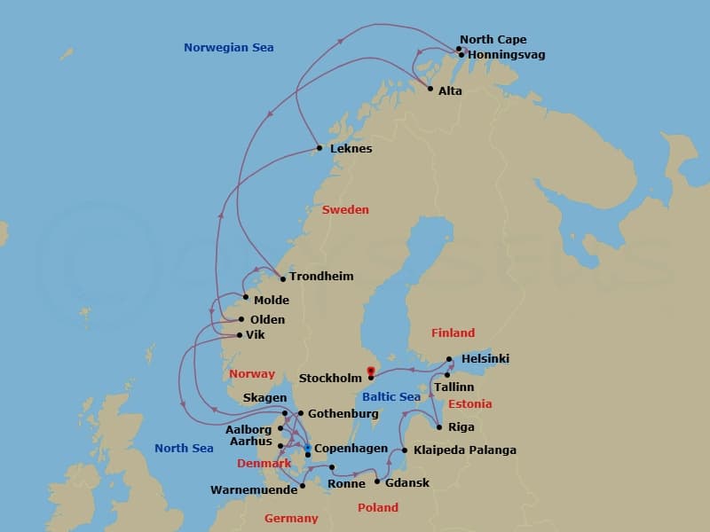 Cruise Itinerary Map