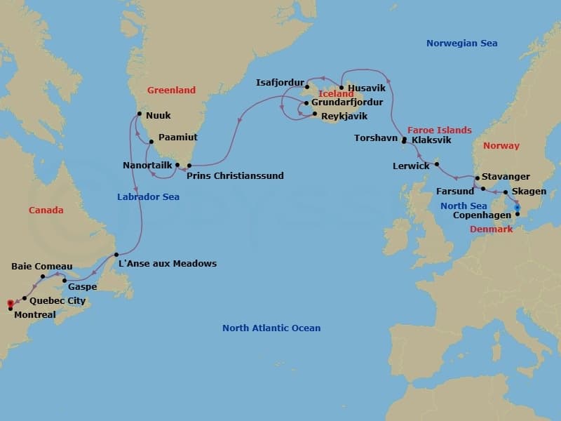 Cruise Itinerary Map