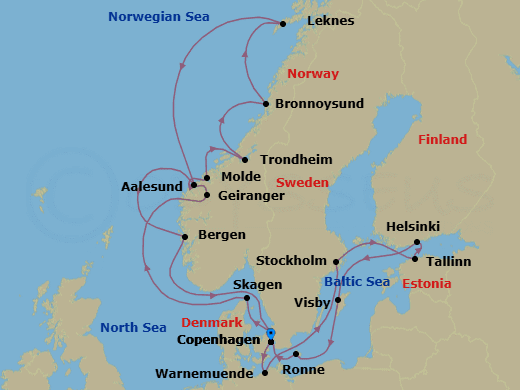 Cruise Itinerary Map