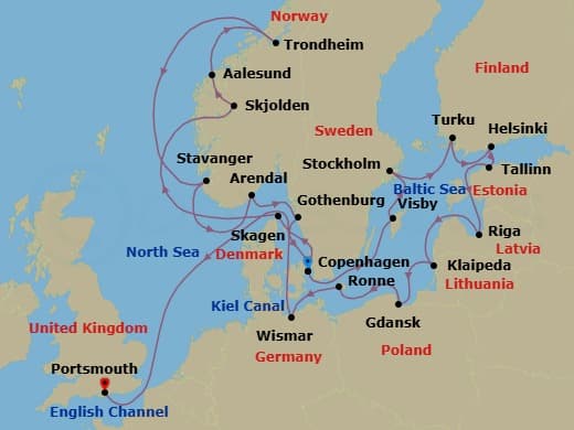 Cruise Itinerary Map