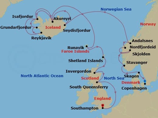 Cruise Itinerary Map