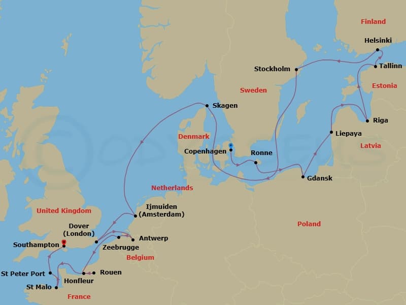 Cruise Itinerary Map