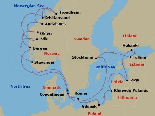 Cruise Itinerary Map