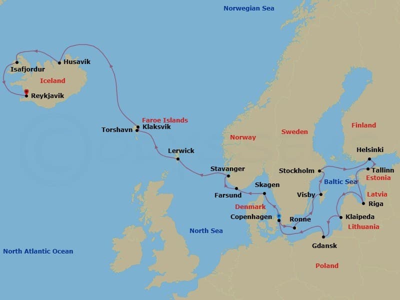 Cruise Itinerary Map